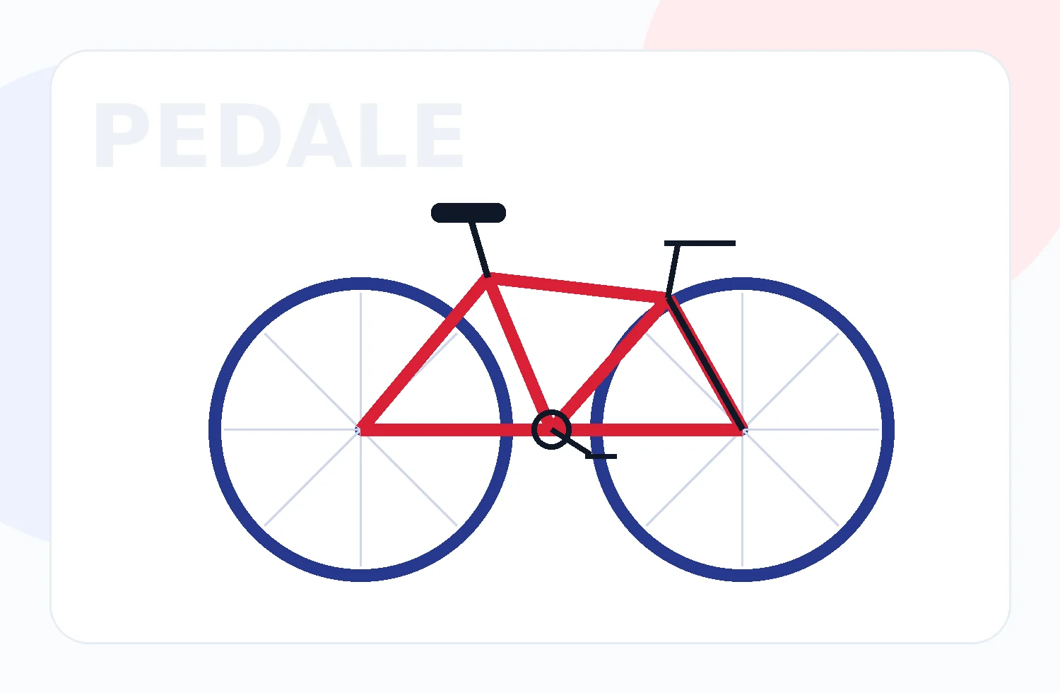 Ilustração de uma bicicleta representando a variedade da Bike Torres