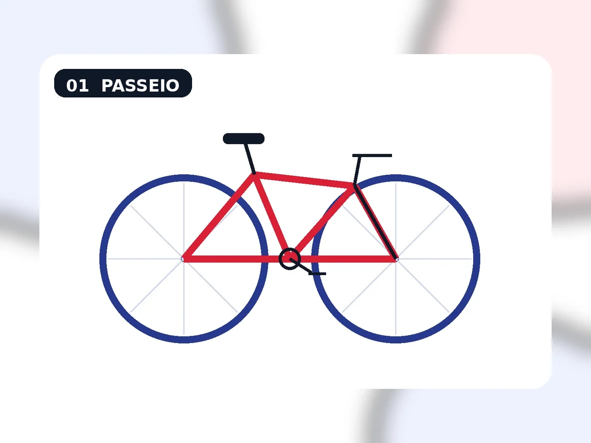 Bicicleta de passeio em destaque