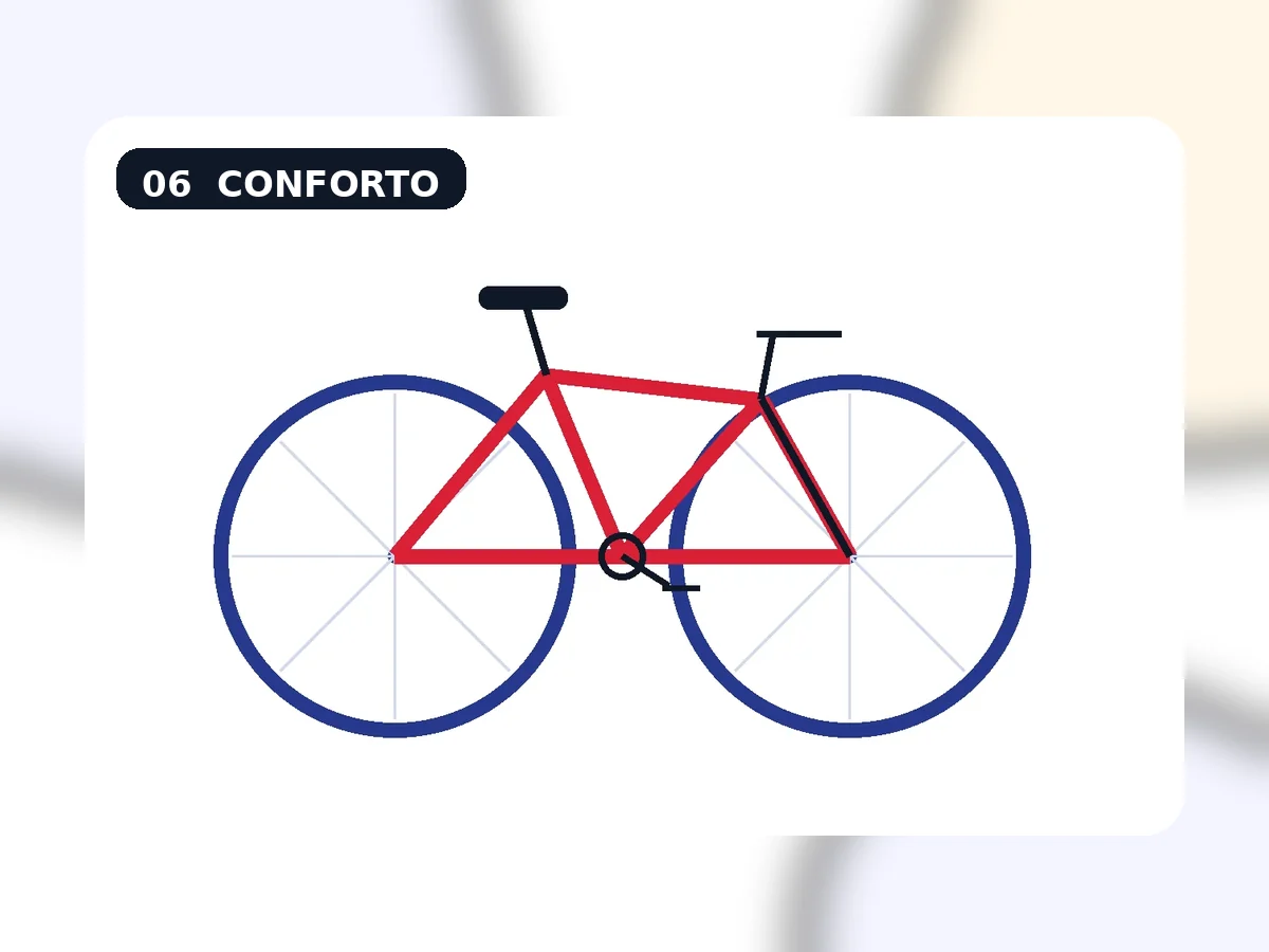 Bicicleta de passeio familiar em destaque